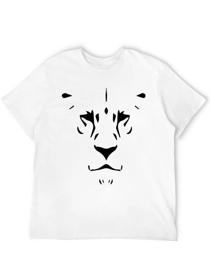 Lion Face Graphic Black T-Shirt