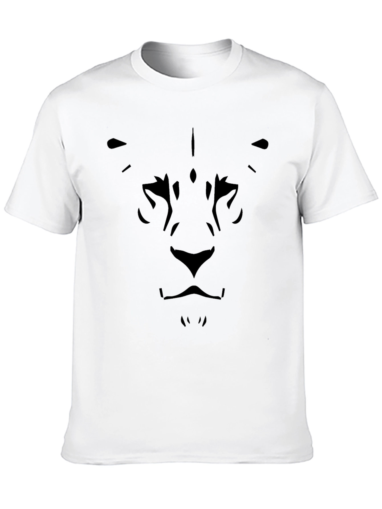 Lion Face Graphic Black T-Shirt
