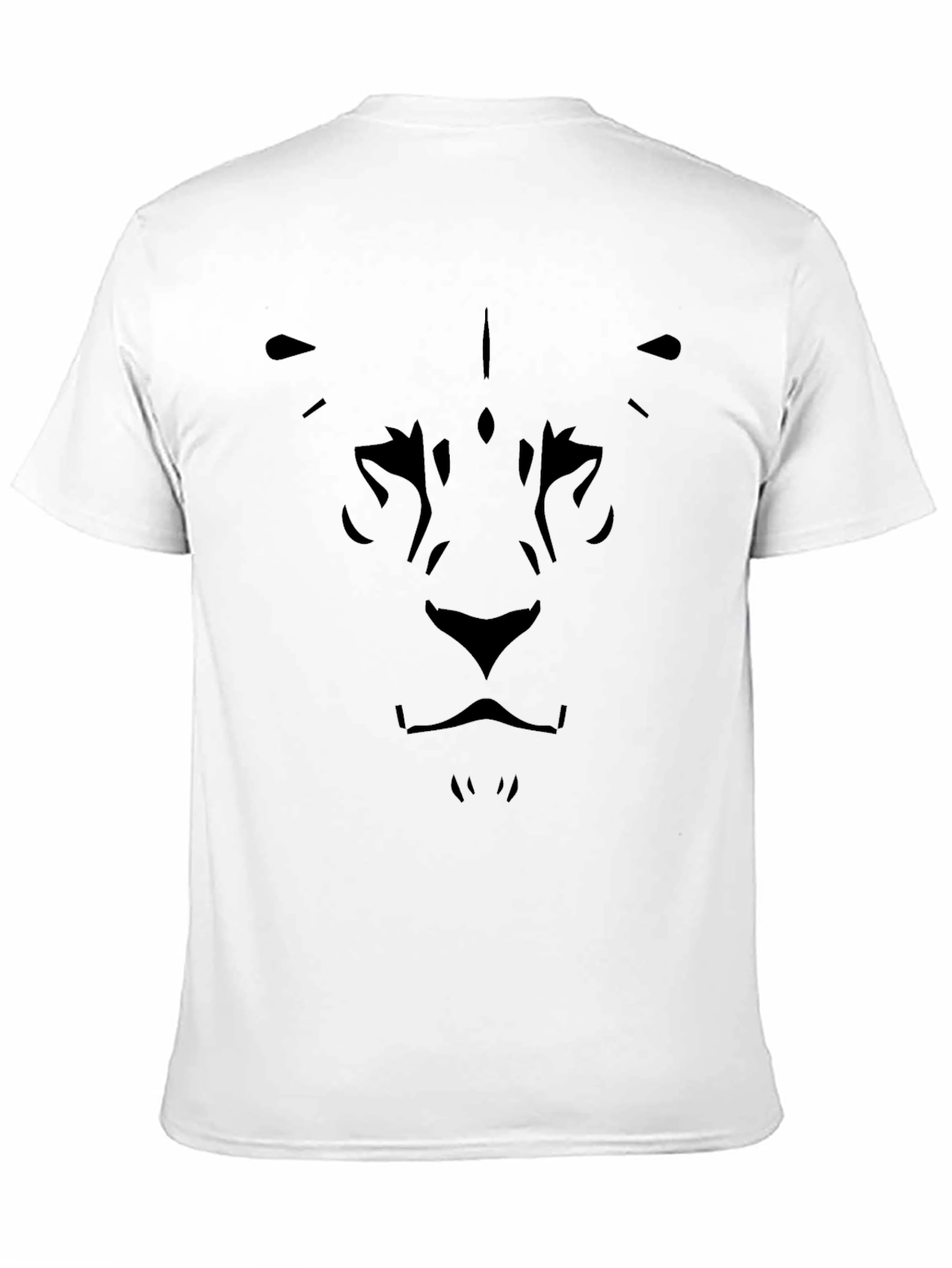 Lion Face Graphic Black T-Shirt