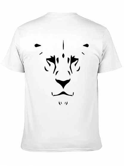Lion Face Graphic Black T-Shirt