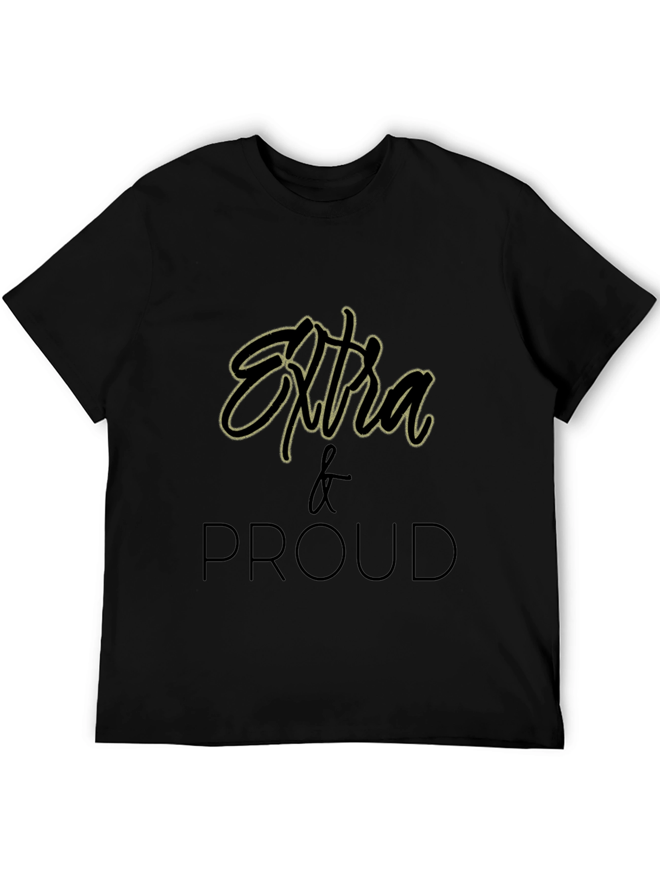 Extra & Proud Graphic T-Shirt - Black
