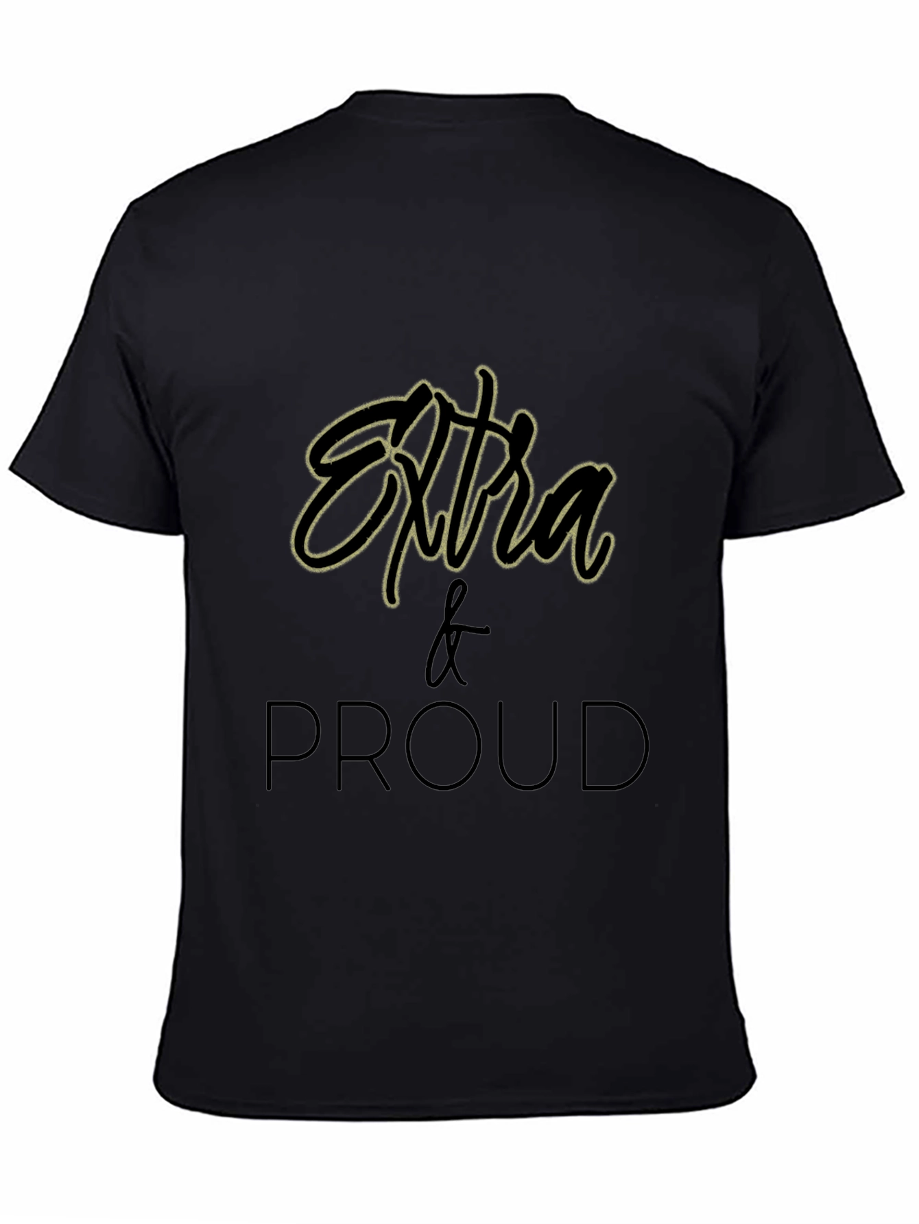 Extra & Proud Graphic T-Shirt - Black