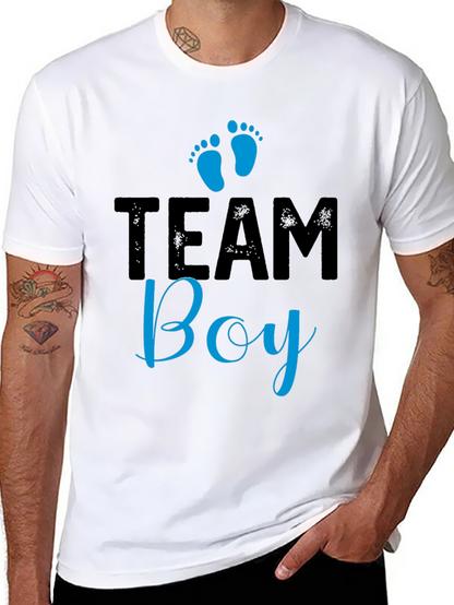 Team Boy Graphic T-Shirt - Baby Shower Gender Reveal