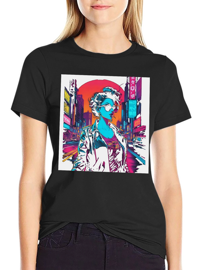 Cyberpunk Woman Graphic T-Shirt