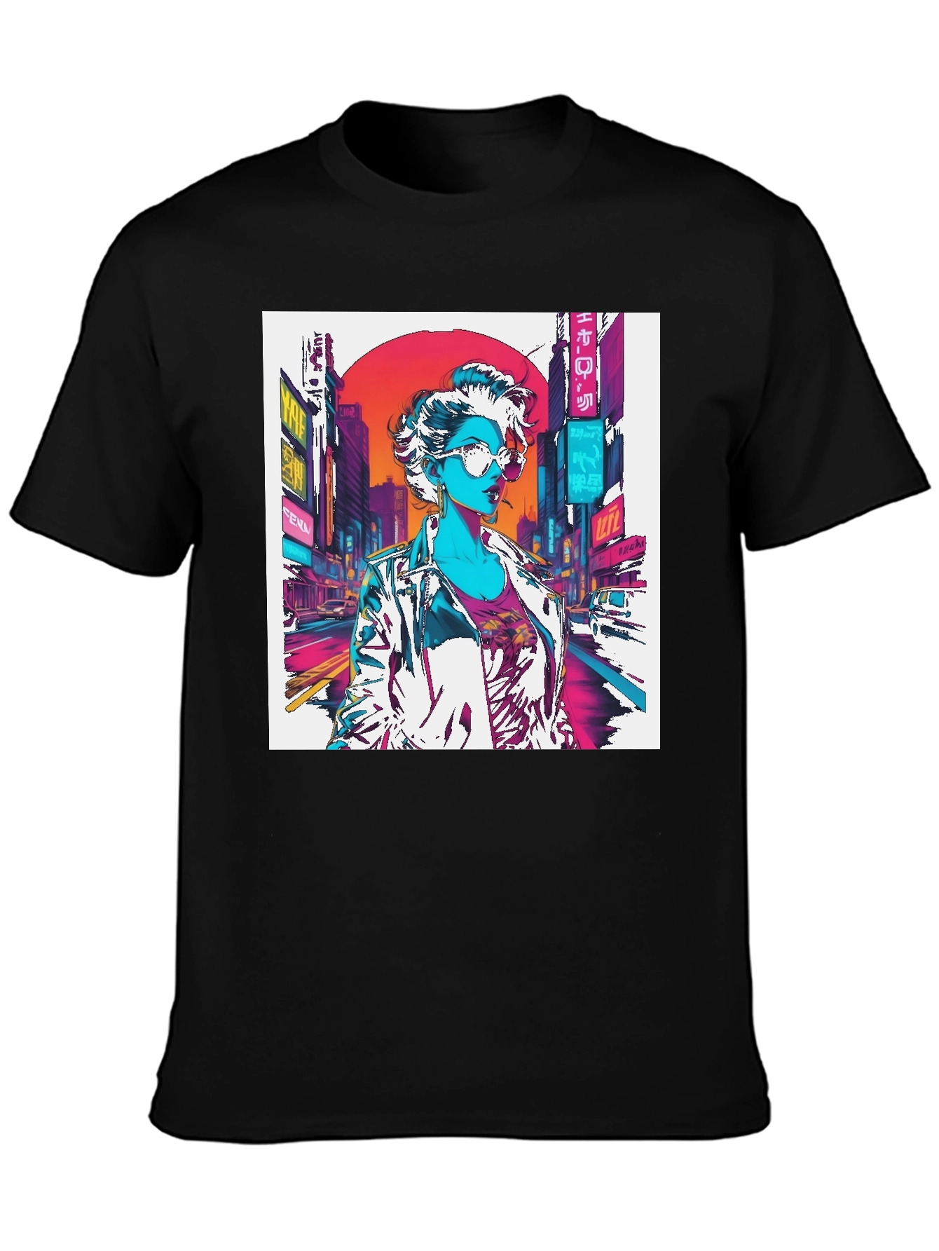 Cyberpunk Woman Graphic T-Shirt