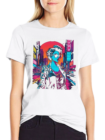Cyberpunk Woman Graphic T-Shirt