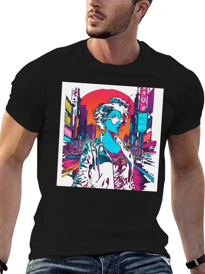 Cyberpunk Woman Graphic T-Shirt