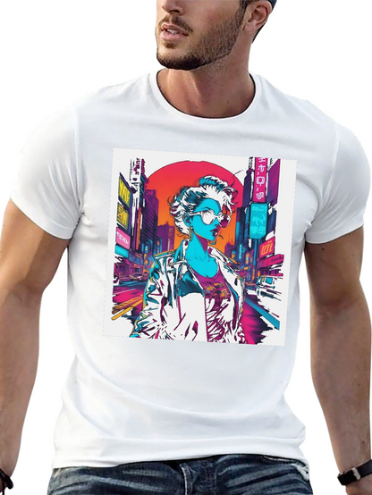 Cyberpunk Woman Graphic T-Shirt