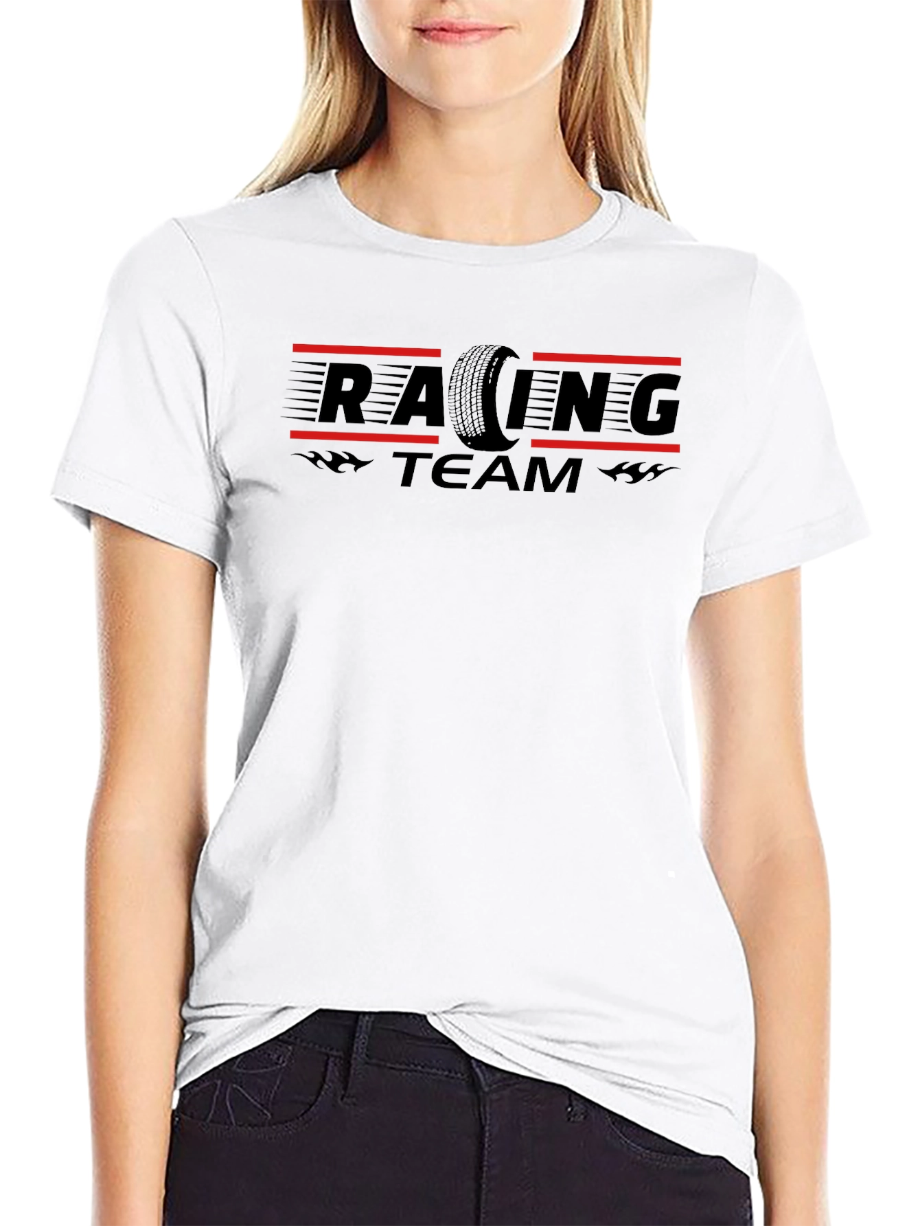 Racing Team Black Graphic T-Shirt