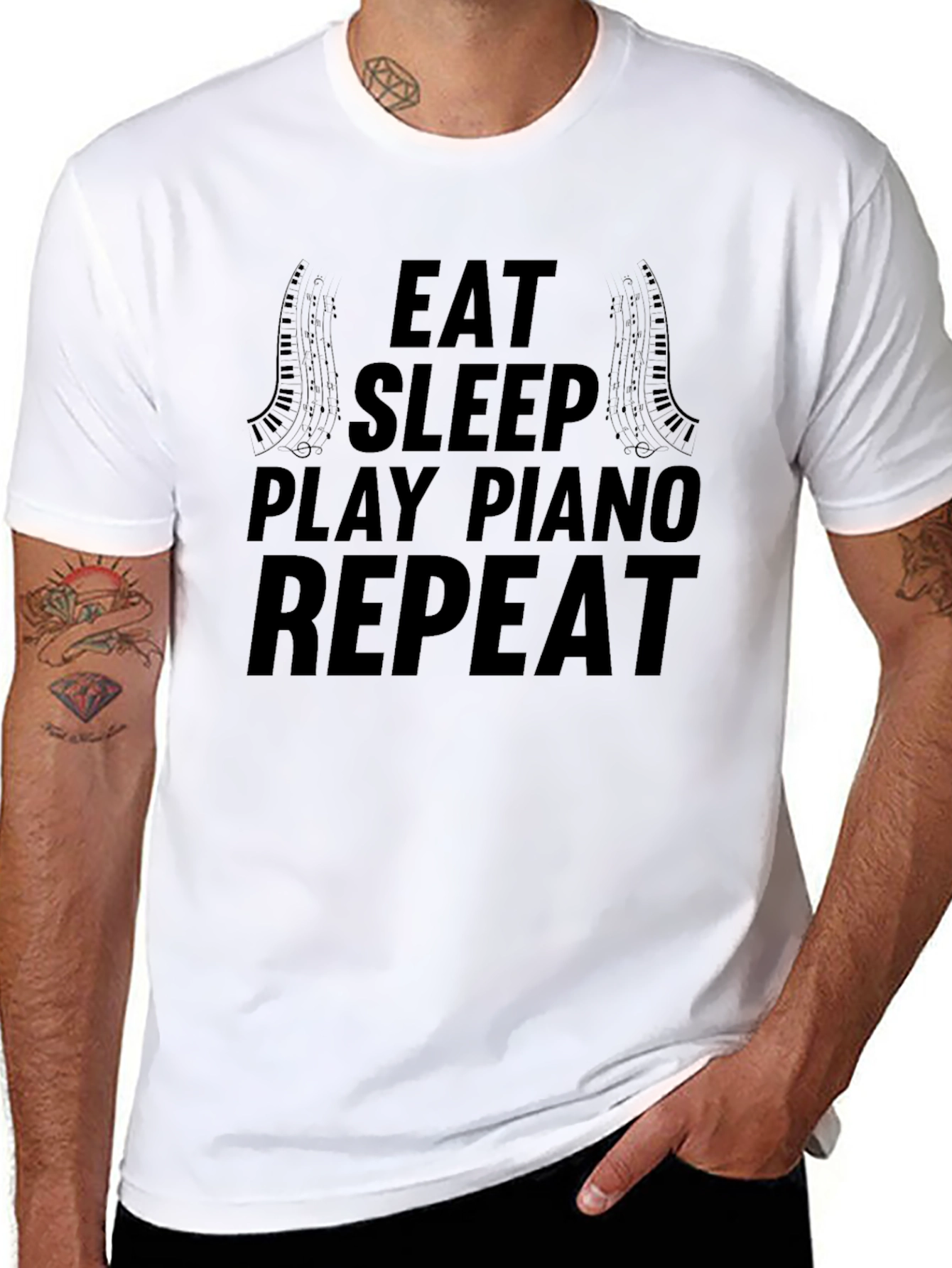 Eat Sleep Play Piano Repeat T-Shirt