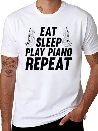 Eat Sleep Play Piano Repeat T-Shirt