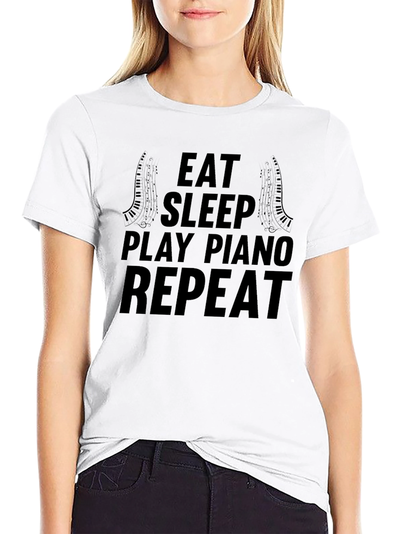 Eat Sleep Play Piano Repeat T-Shirt