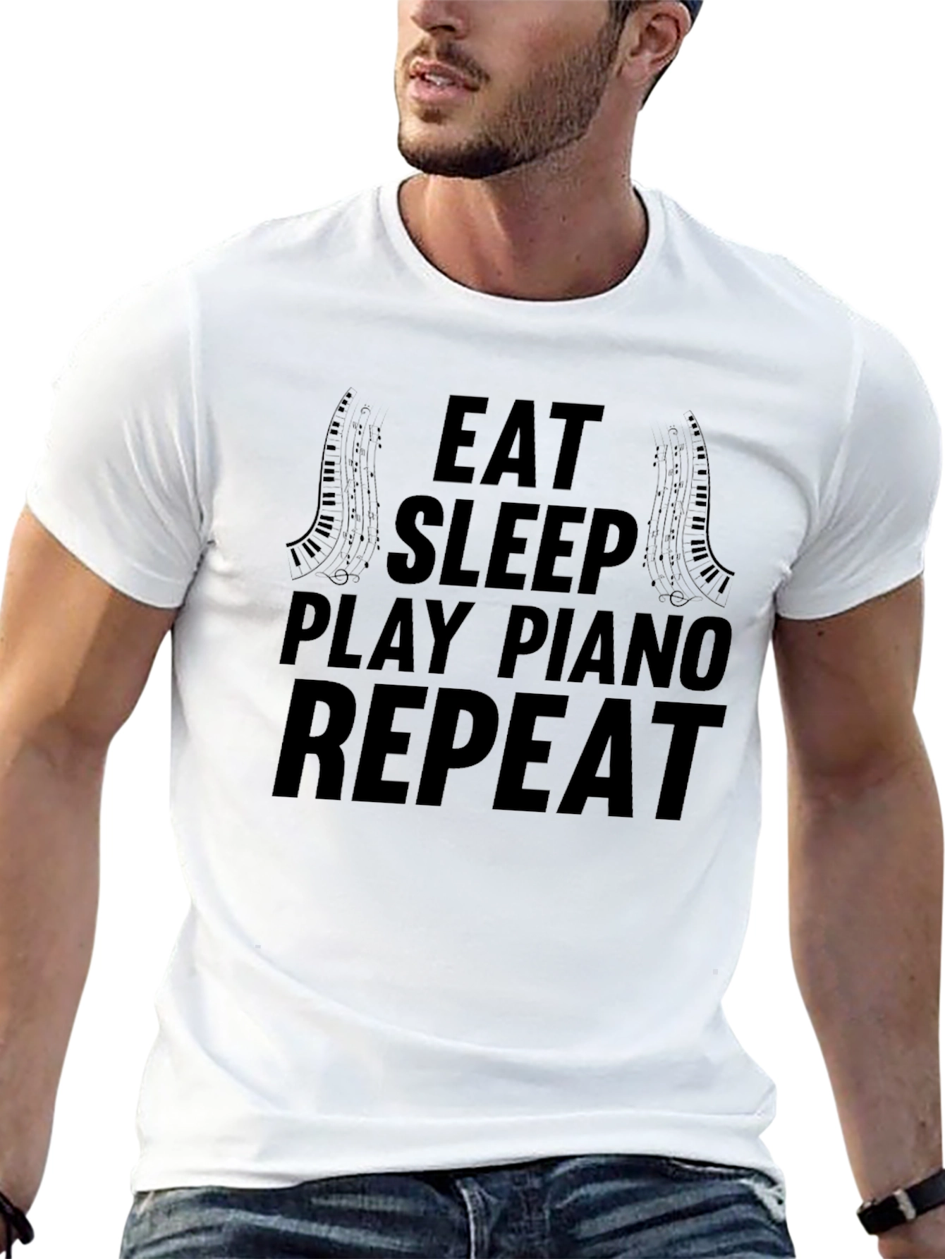 Eat Sleep Play Piano Repeat T-Shirt