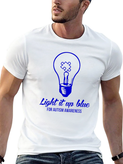 Autism Awareness Light it Up Blue Graphic T-Shirt
