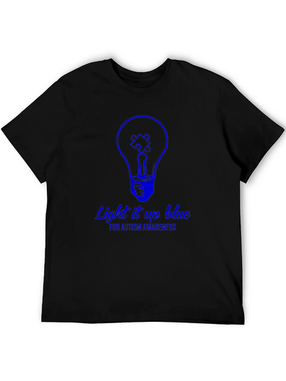 Autism Awareness Light it Up Blue Graphic T-Shirt