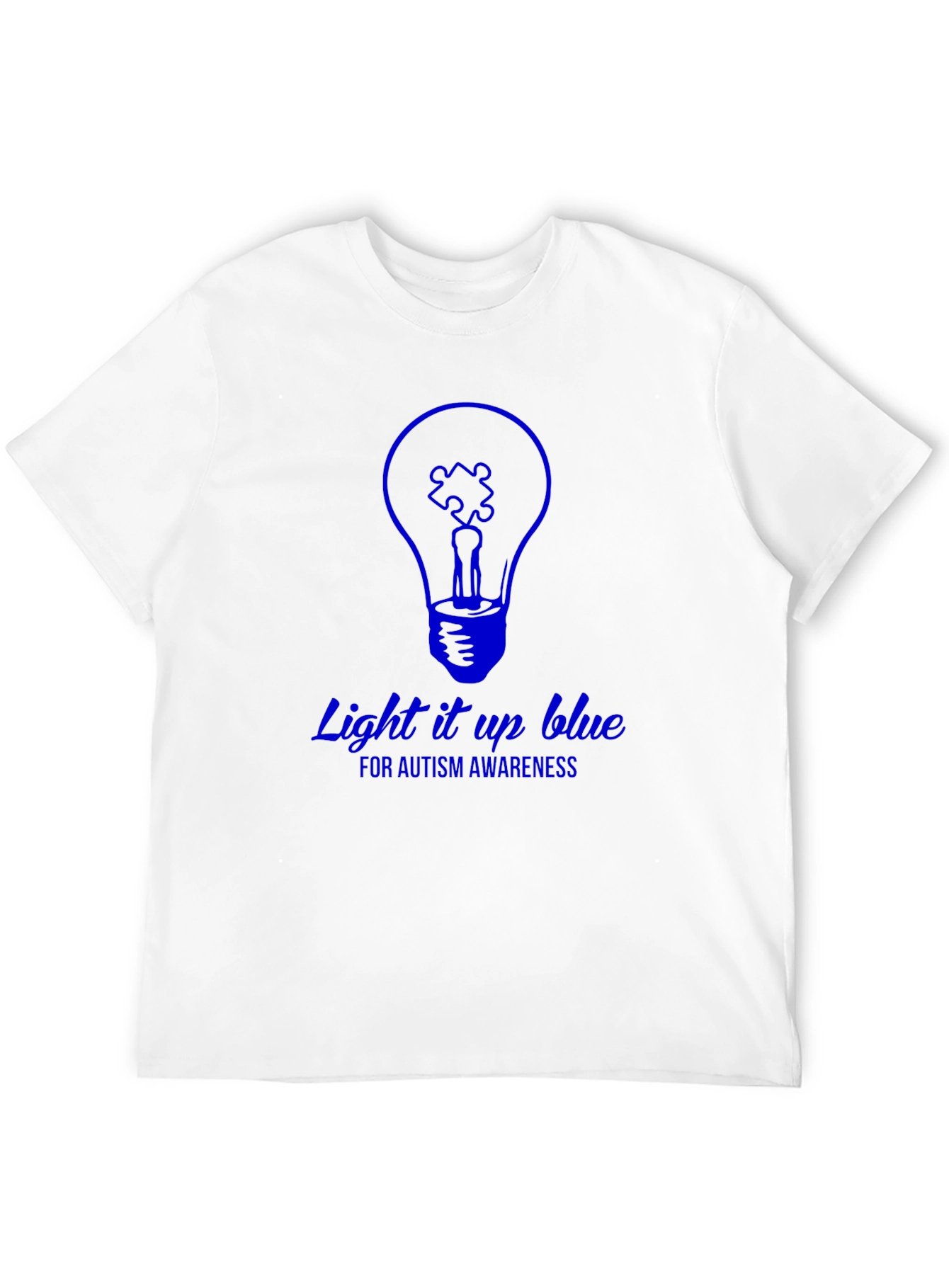 Autism Awareness Light it Up Blue Graphic T-Shirt