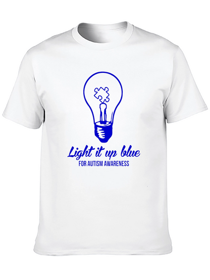 Autism Awareness Light it Up Blue Graphic T-Shirt