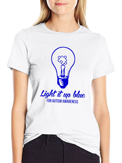 Autism Awareness Light it Up Blue Graphic T-Shirt