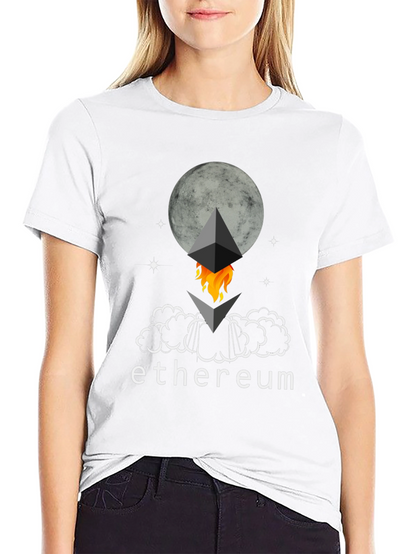 Ethereum Rocket Moon T-Shirt - Crypto Tee