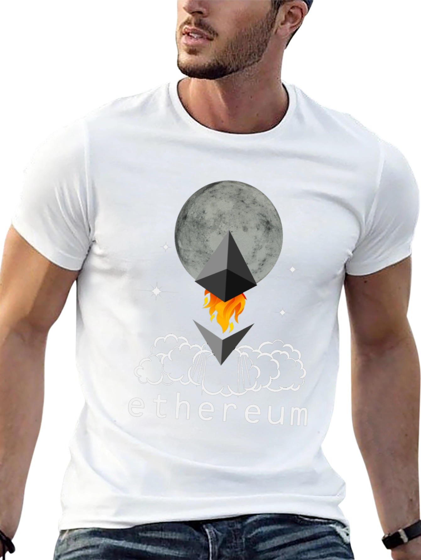 Ethereum Rocket Moon T-Shirt - Crypto Tee