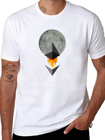 Ethereum Rocket Moon T-Shirt - Crypto Tee