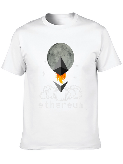 Ethereum Rocket Moon T-Shirt - Crypto Tee