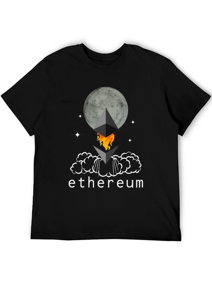 Ethereum Rocket Moon T-Shirt - Crypto Tee