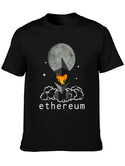 Ethereum Rocket Moon T-Shirt - Crypto Tee