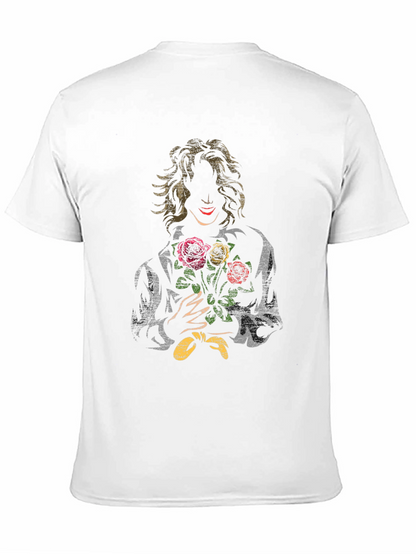 Mysterious Floral Graphic Tee - Unique Style