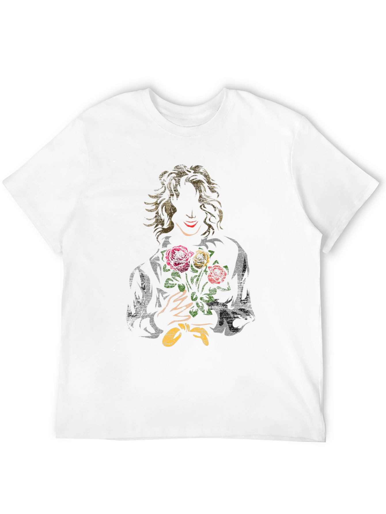 Mysterious Floral Graphic Tee - Unique Style