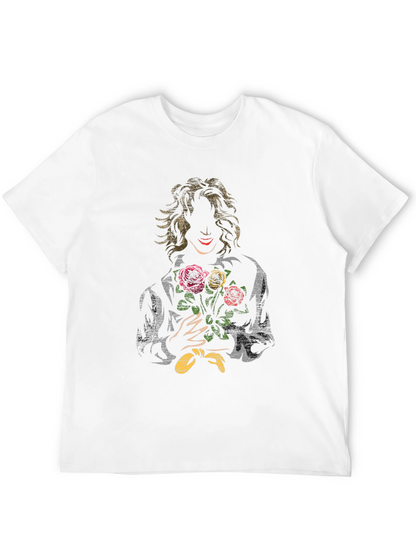 Mysterious Floral Graphic Tee - Unique Style