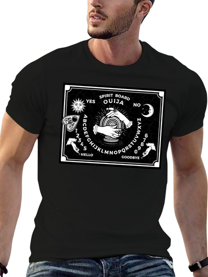 Ouija Board Graphic Print Black T-Shirt