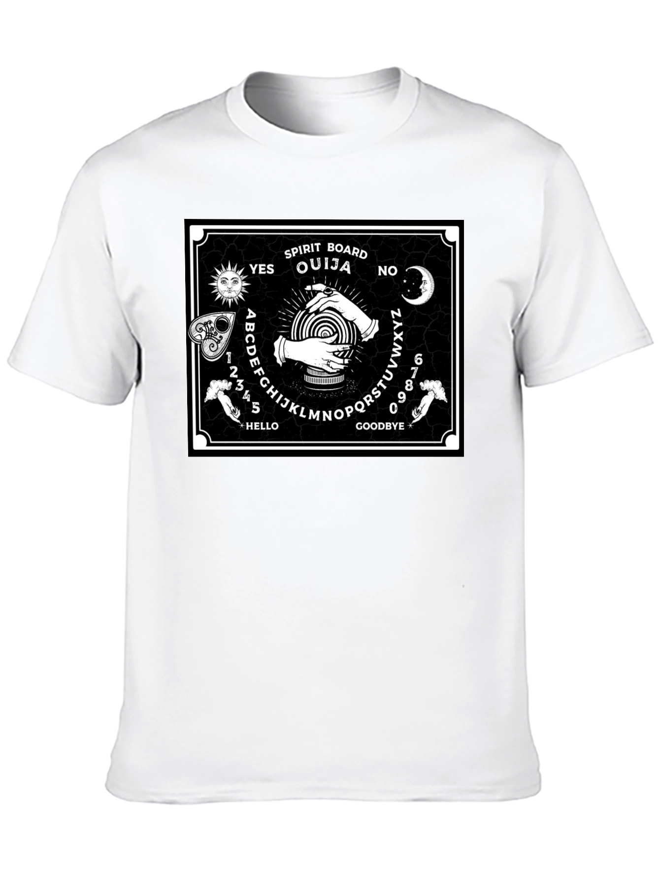 Ouija Board Graphic Print Black T-Shirt