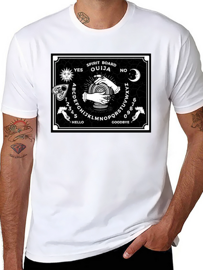 Ouija Board Graphic Print Black T-Shirt