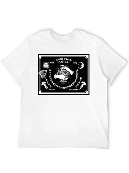 Ouija Board Graphic Print Black T-Shirt