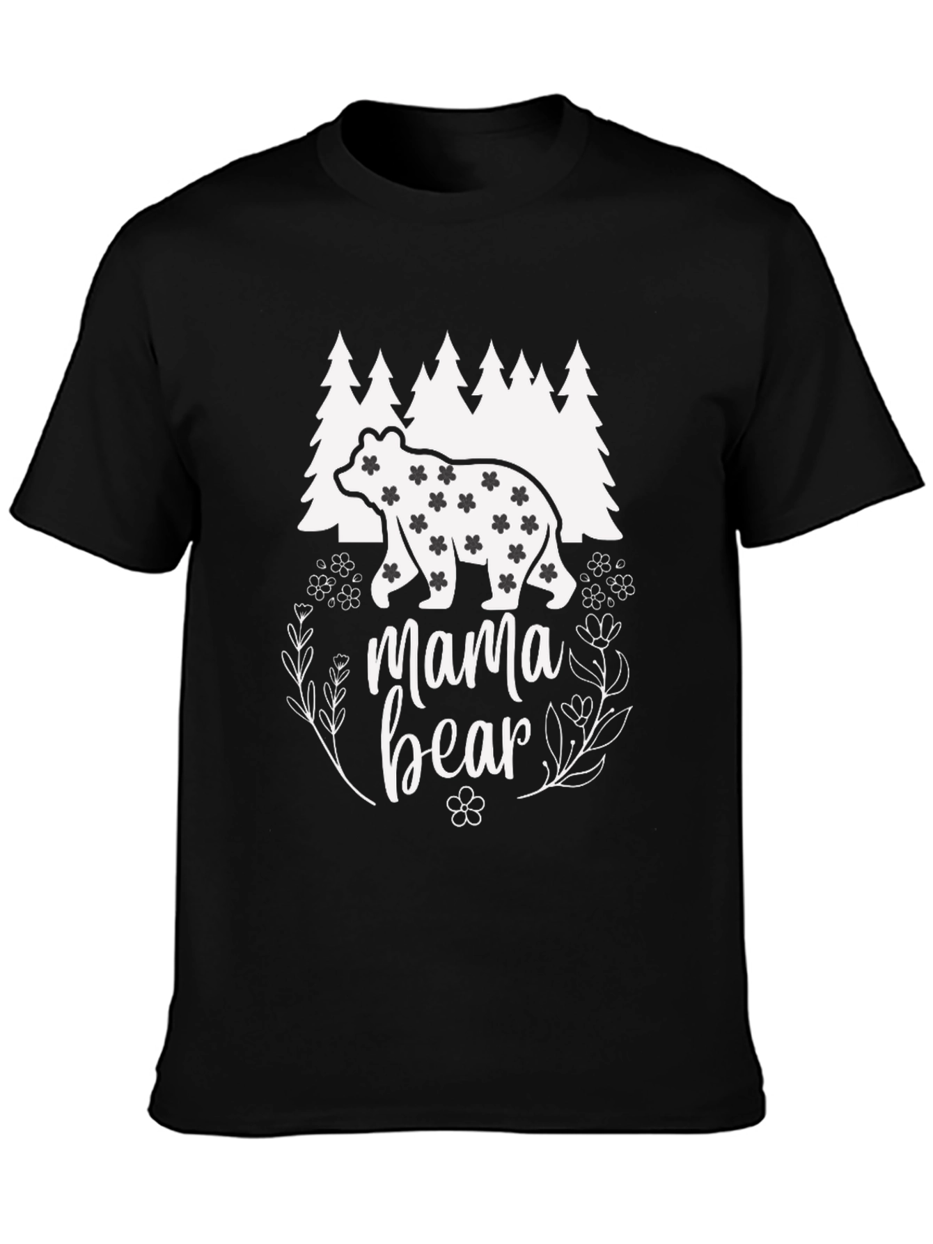 Mama Bear Graphic T-Shirt - Black