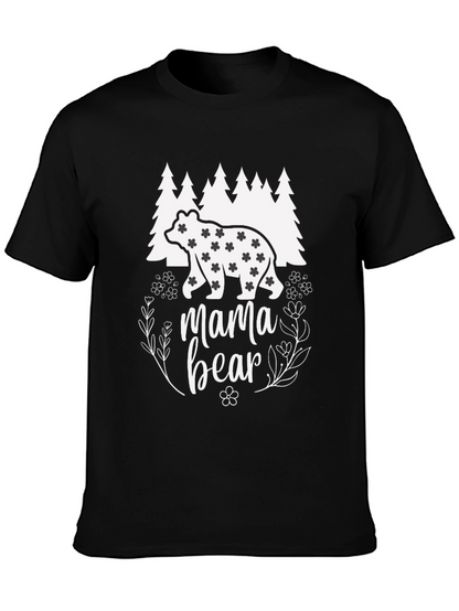 Mama Bear Graphic T-Shirt - Black