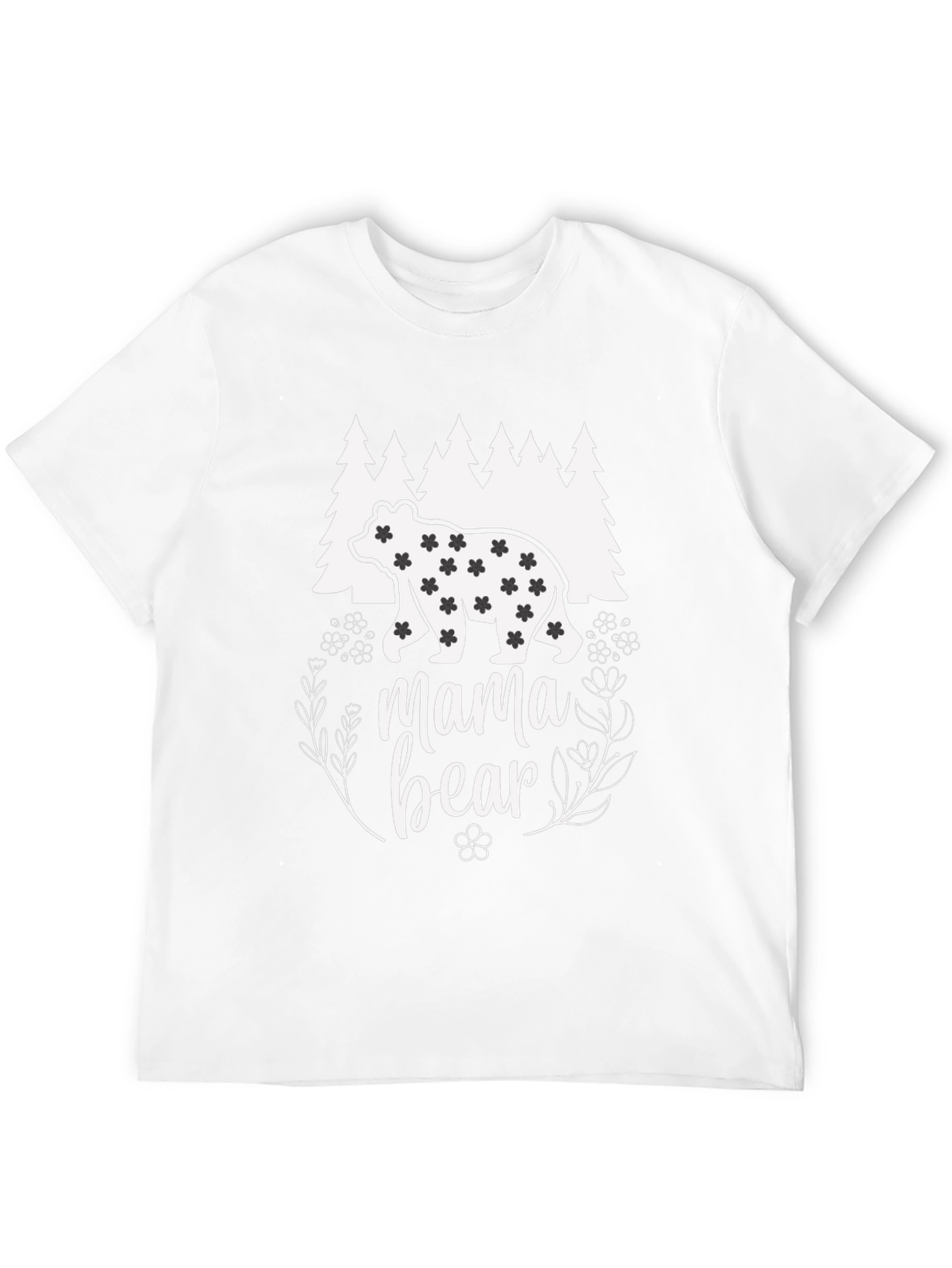 Mama Bear Graphic T-Shirt - Black