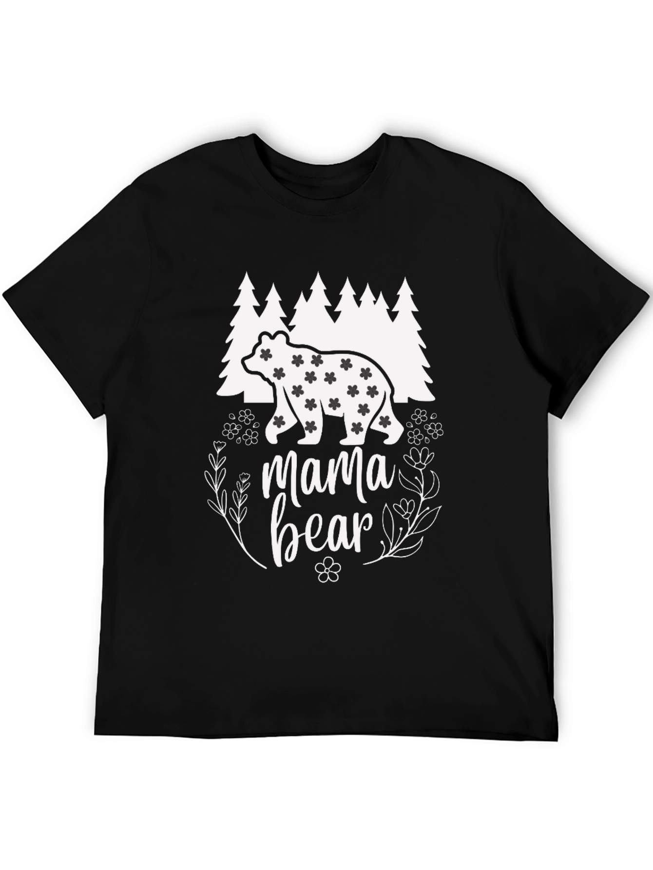 Mama Bear Graphic T-Shirt - Black