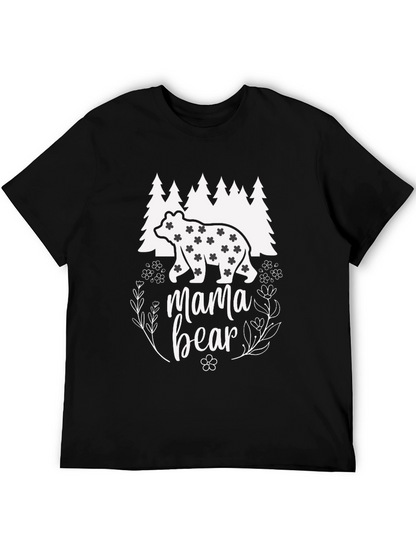 Mama Bear Graphic T-Shirt - Black