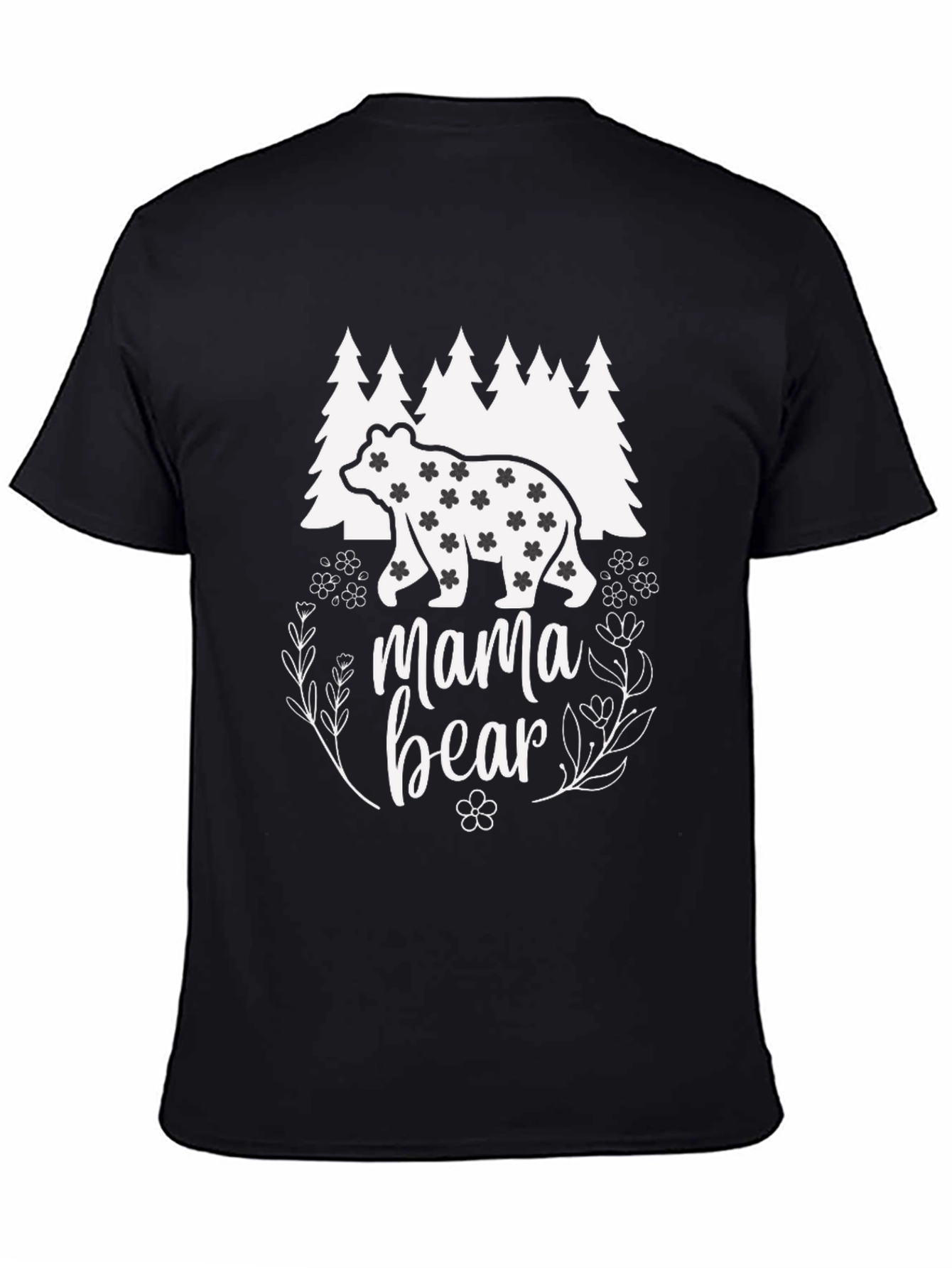 Mama Bear Graphic T-Shirt - Black