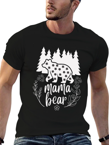 Mama Bear Graphic T-Shirt - Black