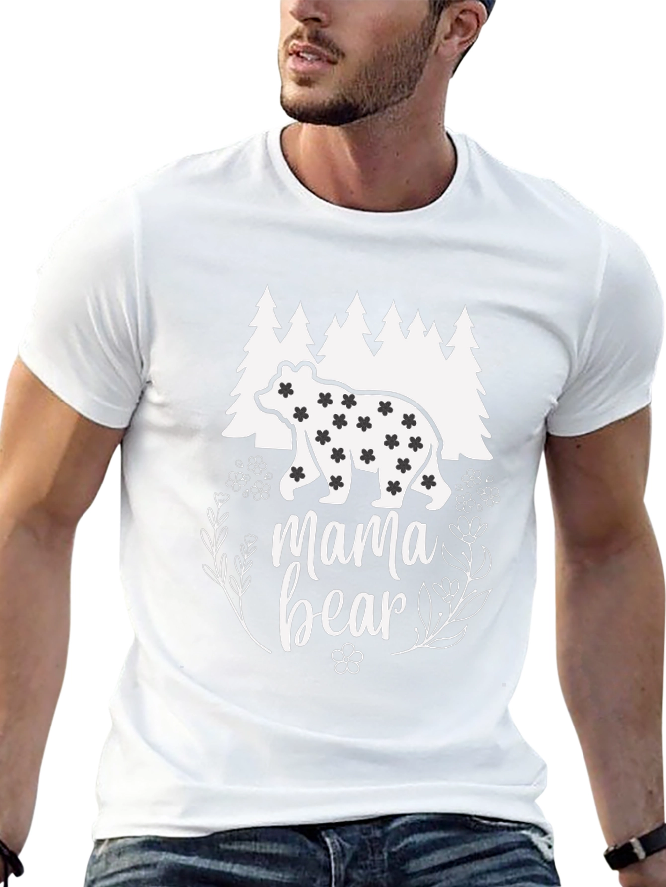 Mama Bear Graphic T-Shirt - Black