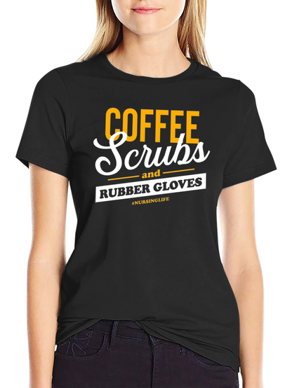 Coffee Scrubs Rubber Gloves Graphic Tee