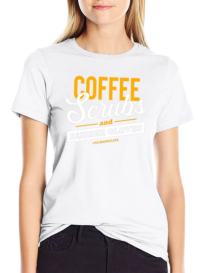 Coffee Scrubs Rubber Gloves Graphic Tee
