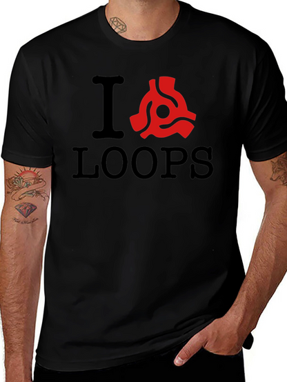 I Heart Loops T-Shirt - Classic Music Lover Tee