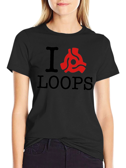 I Heart Loops T-Shirt - Classic Music Lover Tee