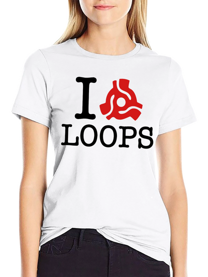 I Heart Loops T-Shirt - Classic Music Lover Tee