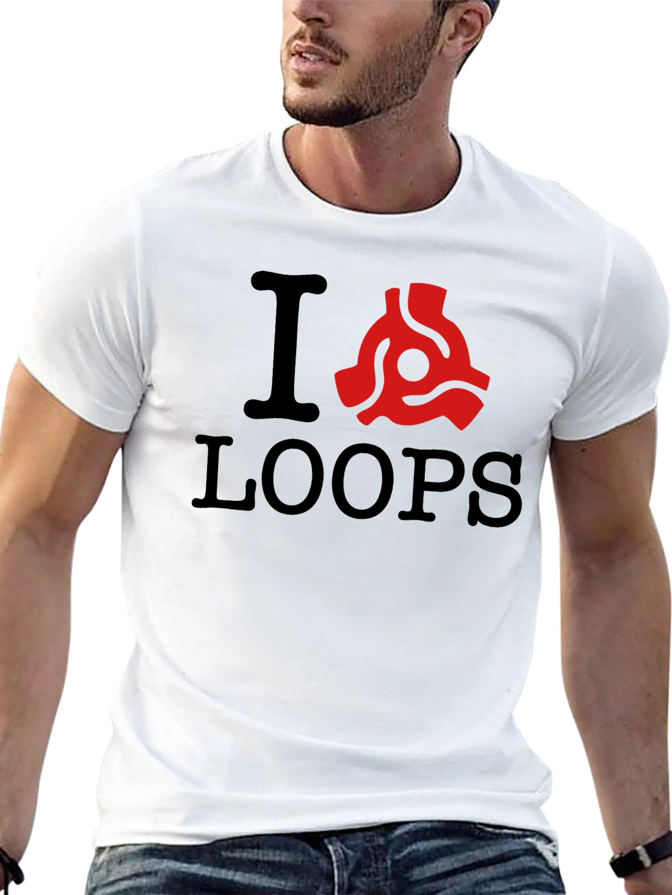 I Heart Loops T-Shirt - Classic Music Lover Tee