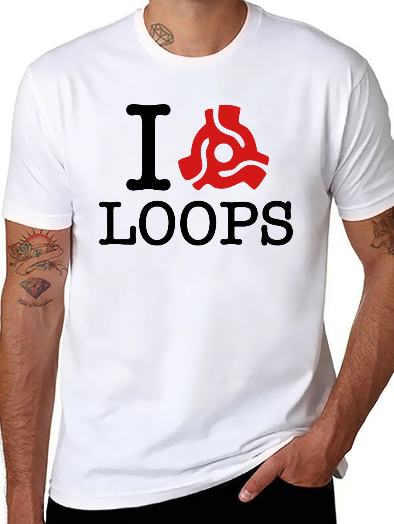 I Heart Loops T-Shirt - Classic Music Lover Tee